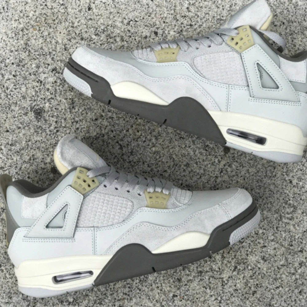 Jordan 4 Photonz Gray and Cream Sneakers Brand (worn slightly) - Picture 8 of 9